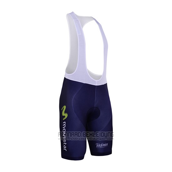 2017 Fahrradbekleidung Movistar Shwarz Trikot Kurzarm und Tragerhose